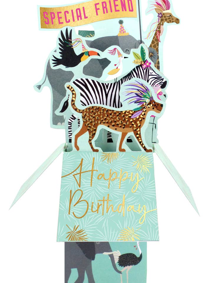 Vriend, Verjaardag - 3DPopUp's Wenskaart - Second Nature voor wholesale door Second Nature Ltd