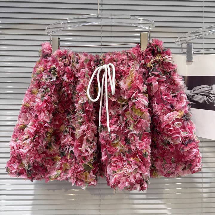 SK73 Chiffon Floral Bud Skirt with Drawstring Waist for wholesale by Productseeker