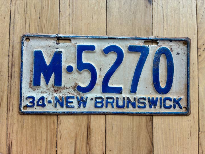 Matrícula de New Brunswick de 1934 por atacado de RusticPlates