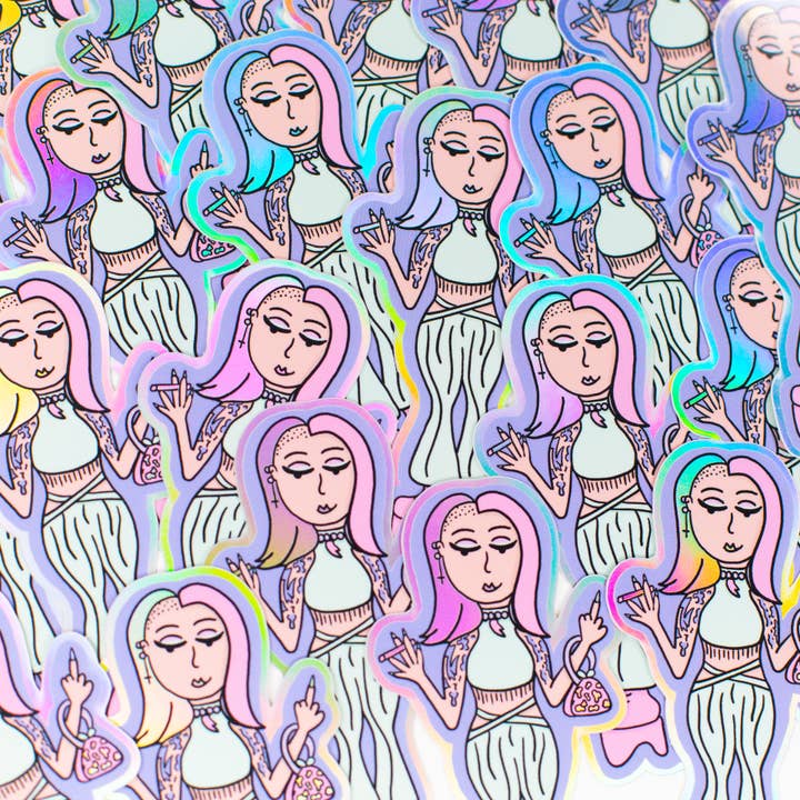 Angela Sticker for wholesale by Liz Deleo - Full Time Side Hustle