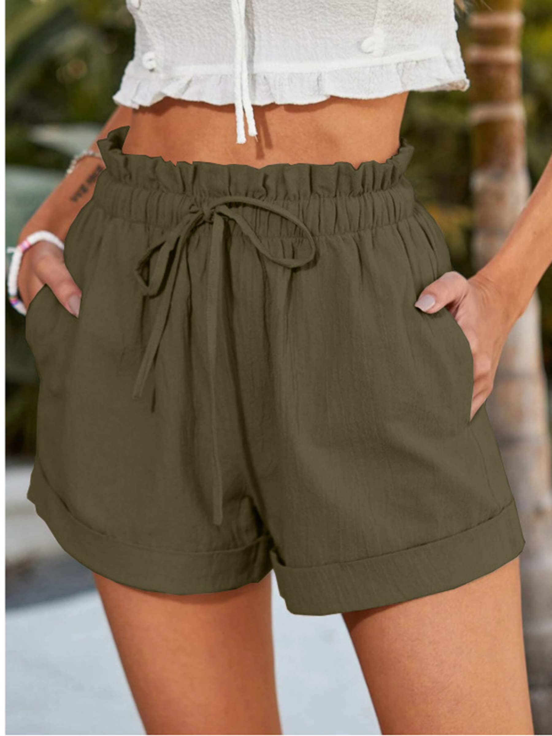Wholesalesir - Wholesale Shorts - Women's - Solid Color Loose Casual Fashion Shorts3