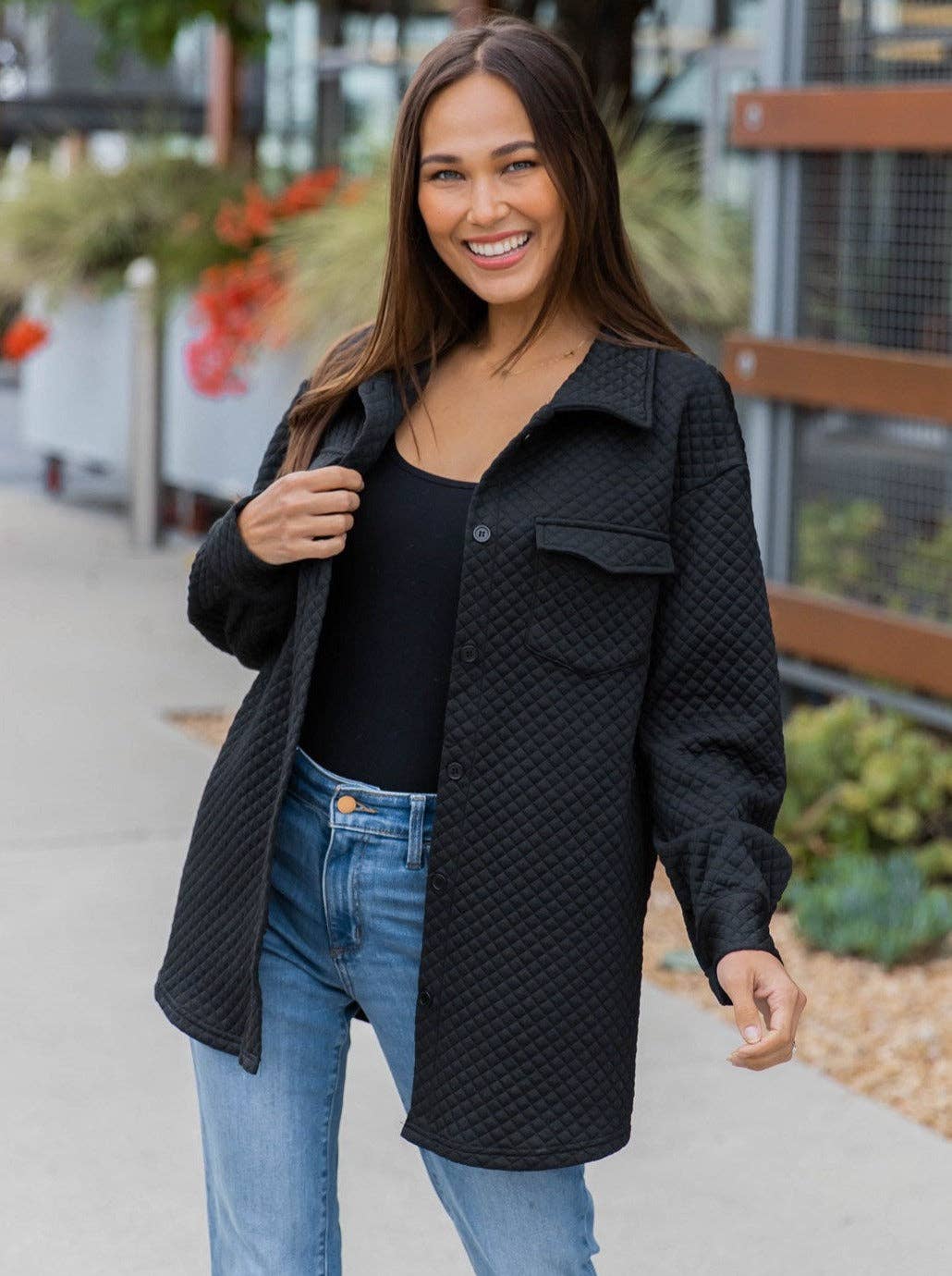 Tickled Teal - Wholesale Shirt Jacket/Shacket - Women's - Quilted Shacket9