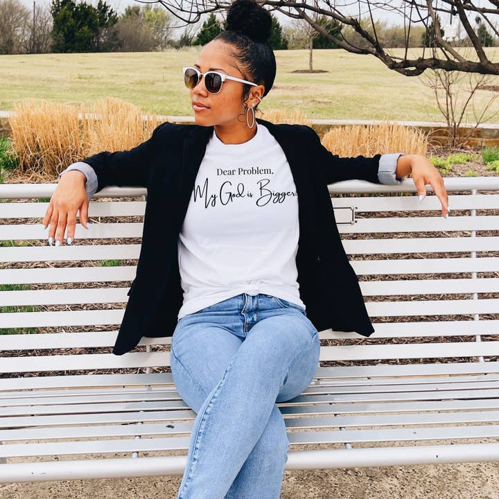 My God is Bigger Christian T-Shirt for wholesale by Love Ann Joy Apparel, LLC