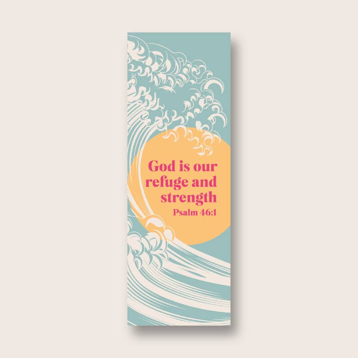 Confezione da 30 segnalibri cristiani. Un design. Dio è il nostro rifugio. per la vendita all'ingrosso da parte di The Christian Poster Company