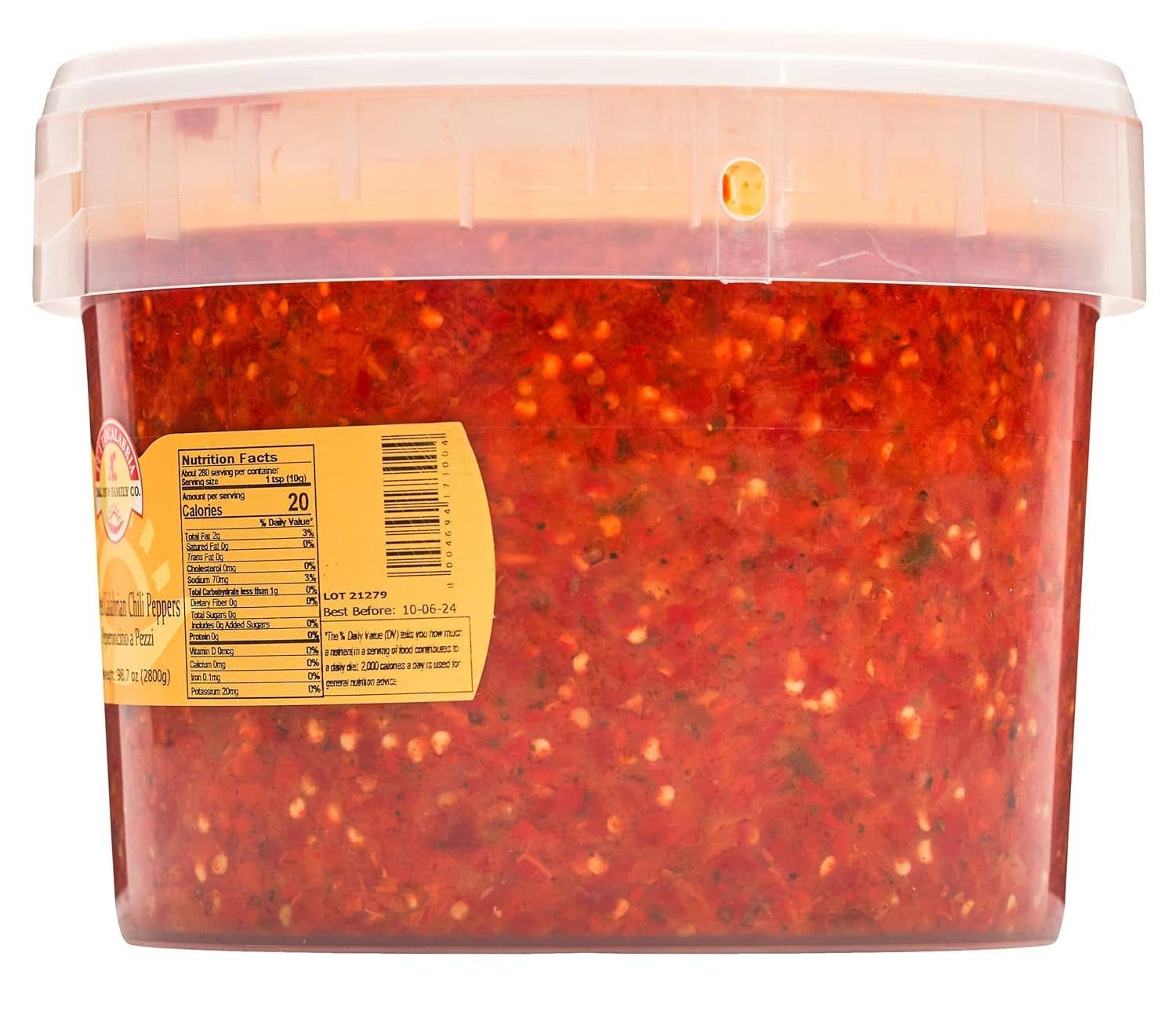 Wholesale Italian Food - Wholesale Dried Spice - TuttoCalabria Crushed Calabrian Chili Peppers Tub1