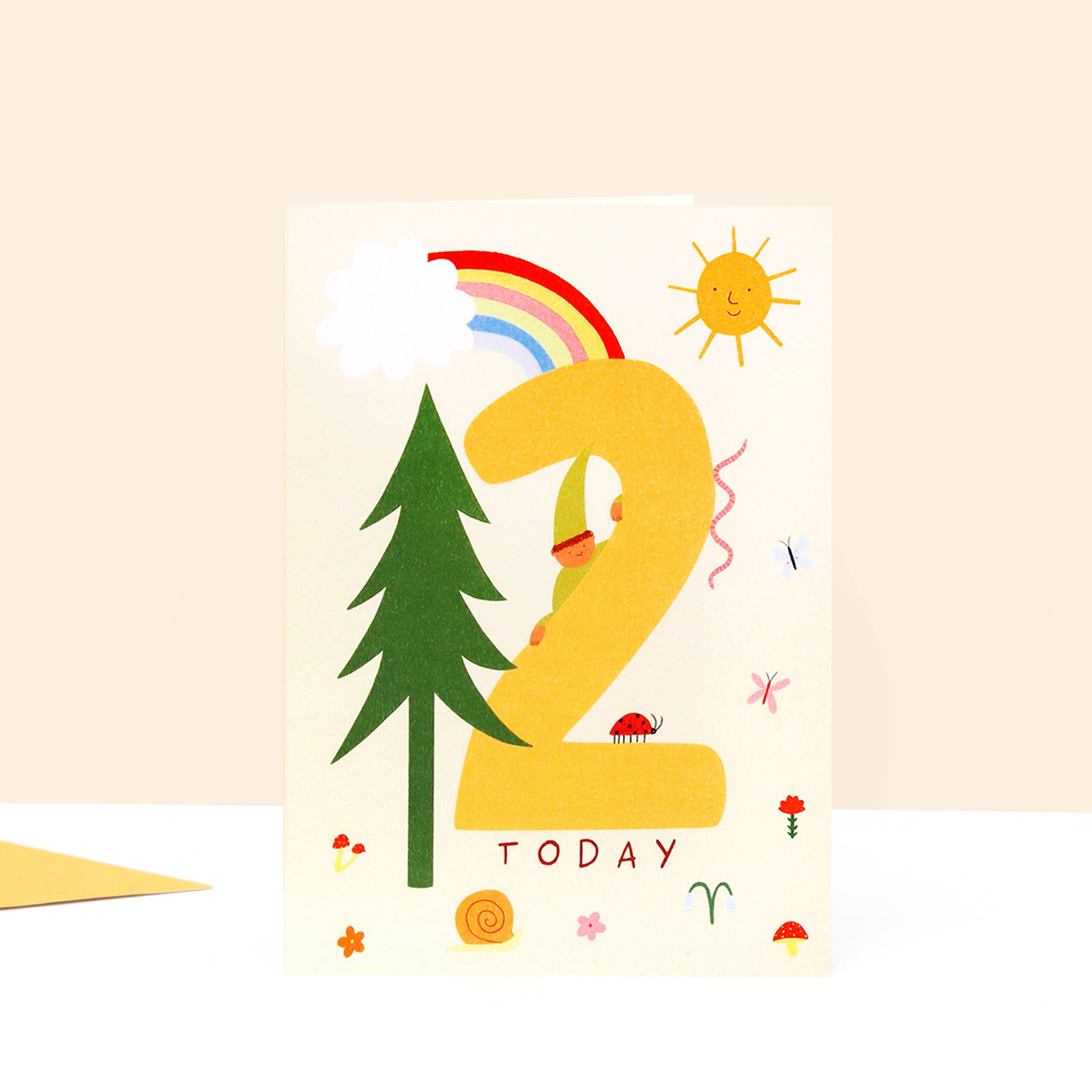 Little Black Cat Illustrated Goods - Wholesale Birthday Card - Age 2 Birthday Card | Number Card | Kids Birthday Card | Two2