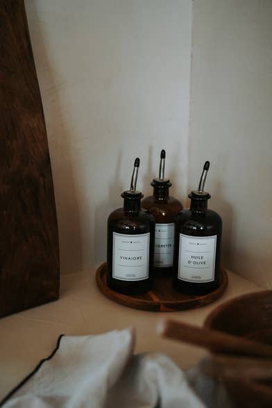 Les Flacons de l’Apothicaire - Wholesale Oil/Vinegar Dispenser - Vinegar - Amber Bottle1