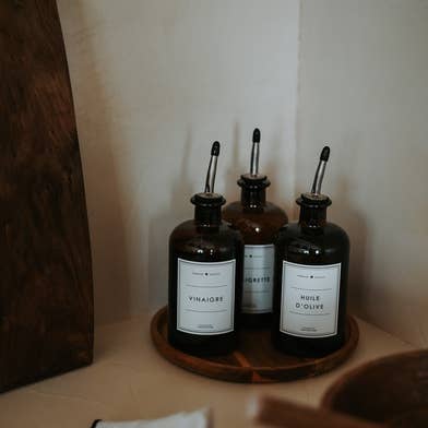 Les Flacons de l’Apothicaire – wholesale Oil/vinegar dispenser – Vinegar - Amber Bottle1