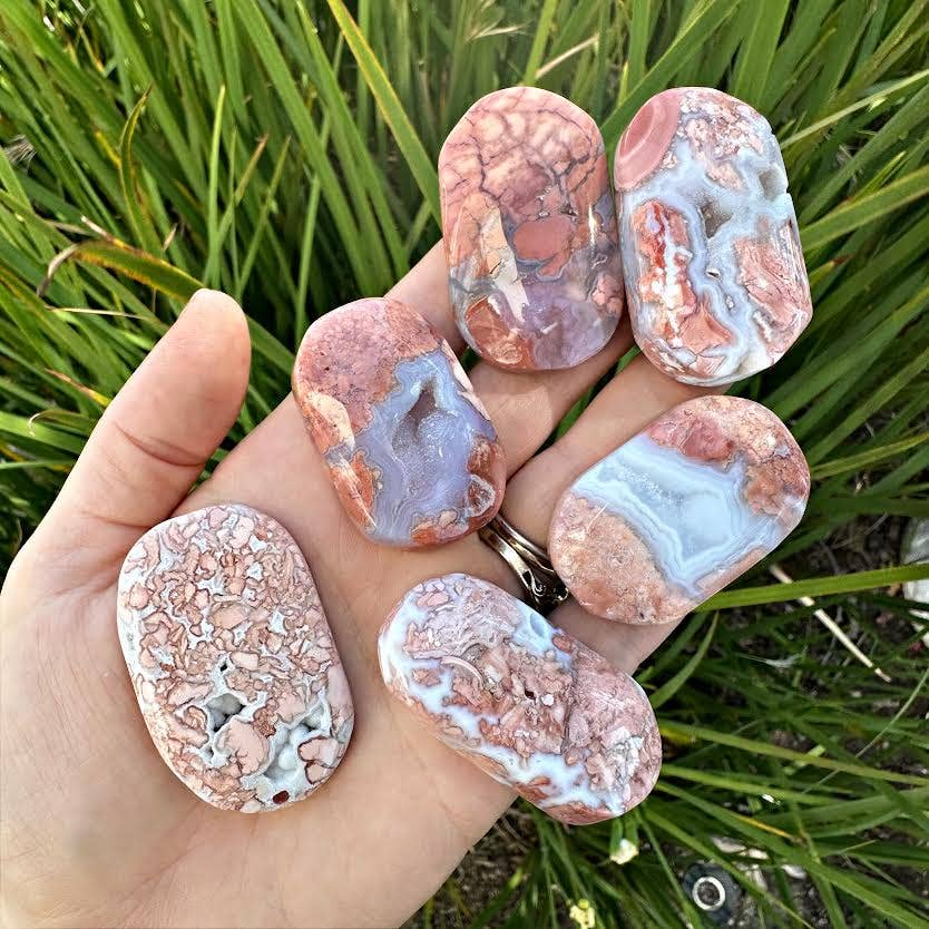 The Crystal Tabby - Wholesale Spiritual Stone/Crystal - Cotton Candy Agate Tiny Palms 3