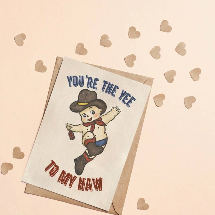 Yee a mi Haw - Tarjeta de felicitación de amor o aniversario para venta al por mayor de Seventh Eclectic