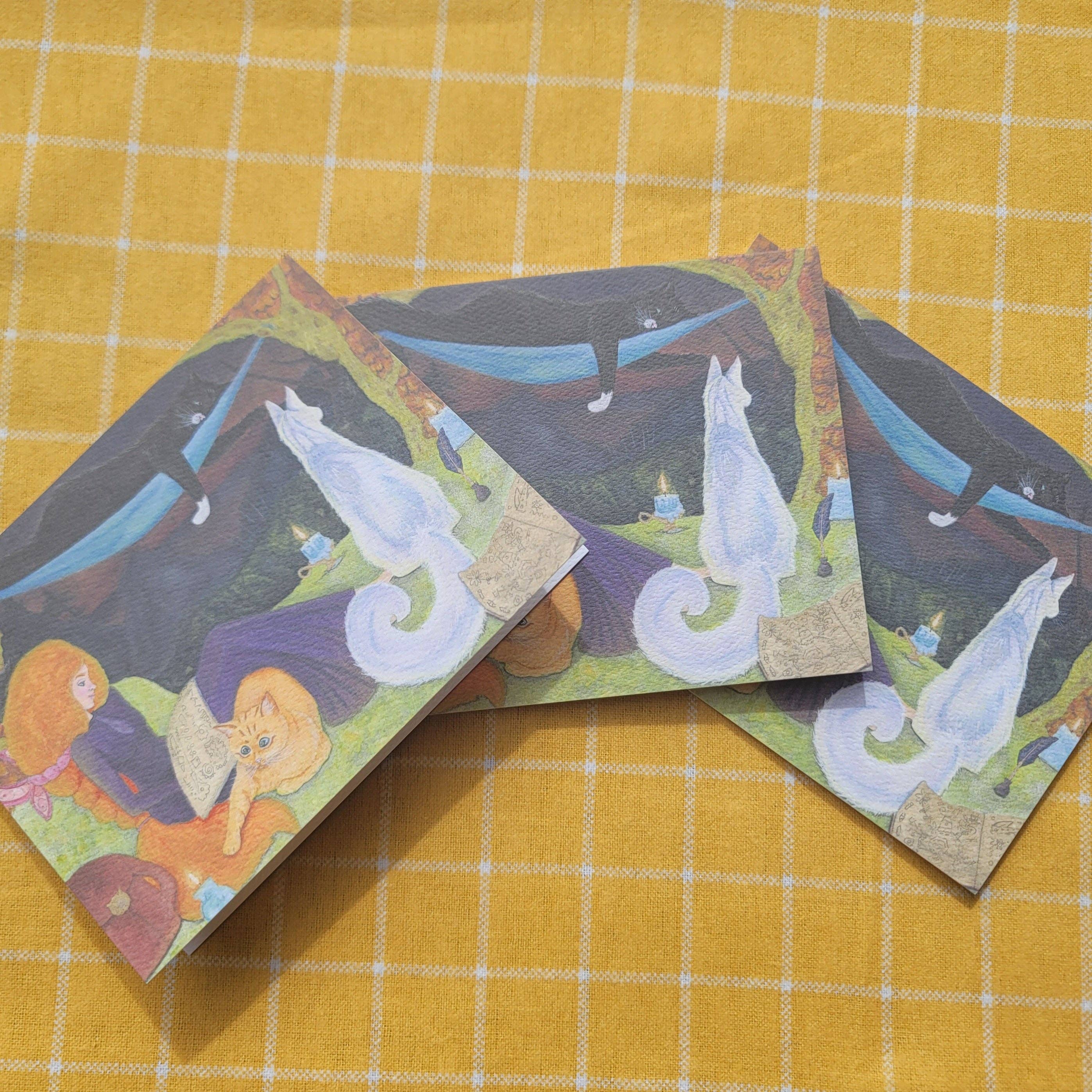 Mira Eagle Creations - Wholesale Everyday Greeting Card - Witchy Winter Cuddles Card2