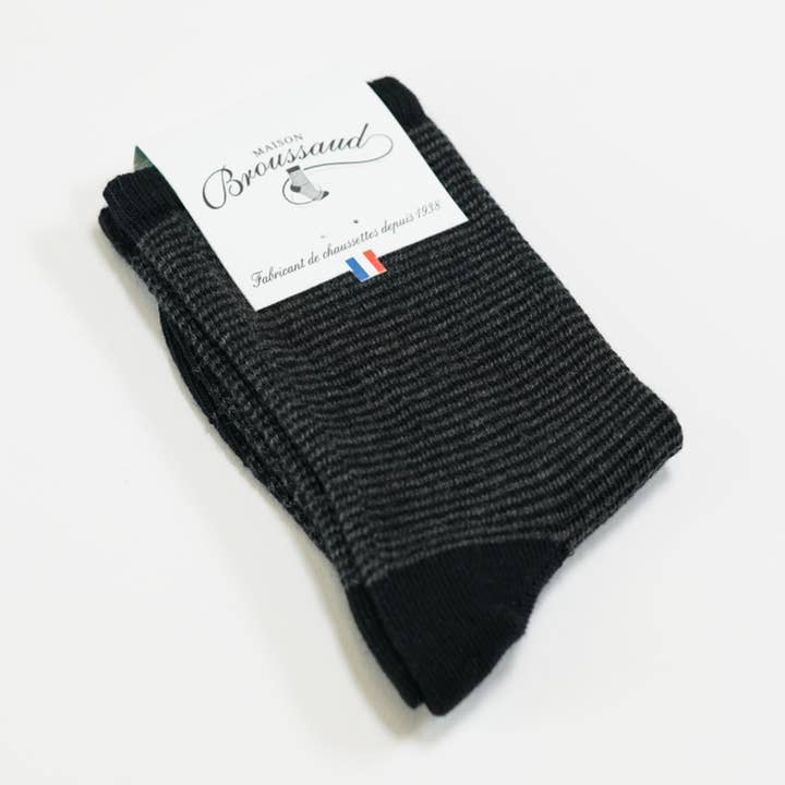 Les Millerayes Black-Gray -kid for wholesale by Maison Broussaud