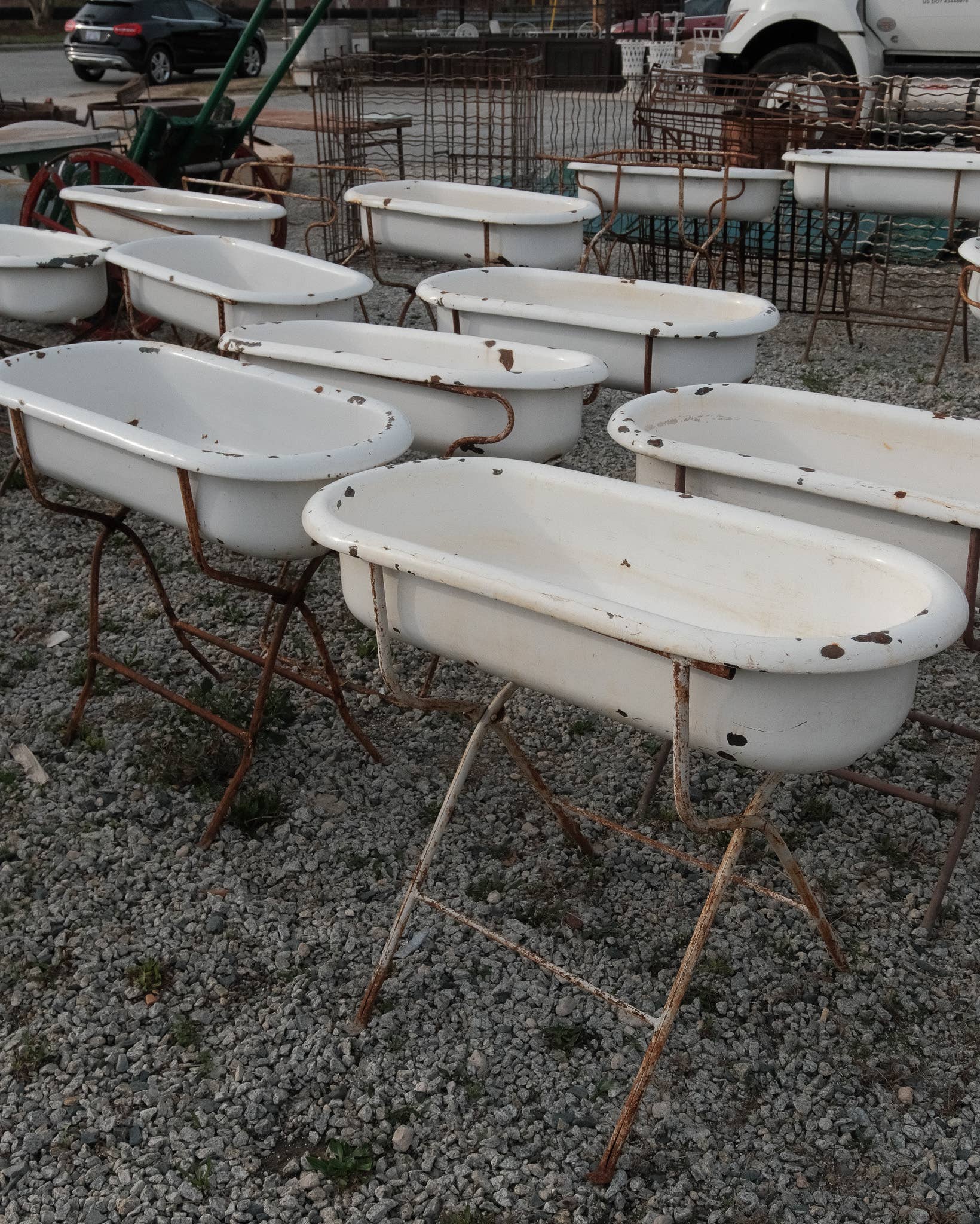 Golden Oldies Antiques - Wholesale Baby Bath Tub - Kids & Baby - Antique Hungarian Baby Bathtub w/ Stand