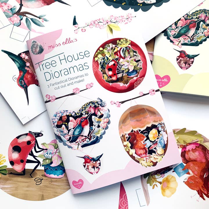 Treehouse Diorama Book - 3 Beautiful DIY Dioramas to cut out and make! for wholesale by Miss Ella