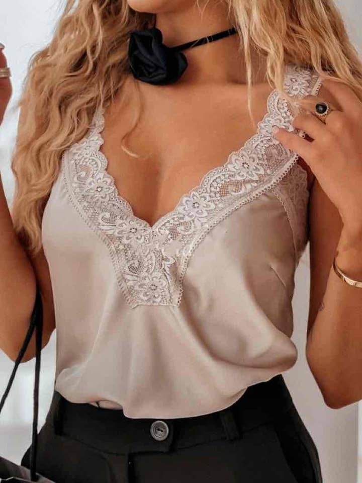 ESTEE BROWN - Wholesale Blouse - Women's - Lace tank top - 2128