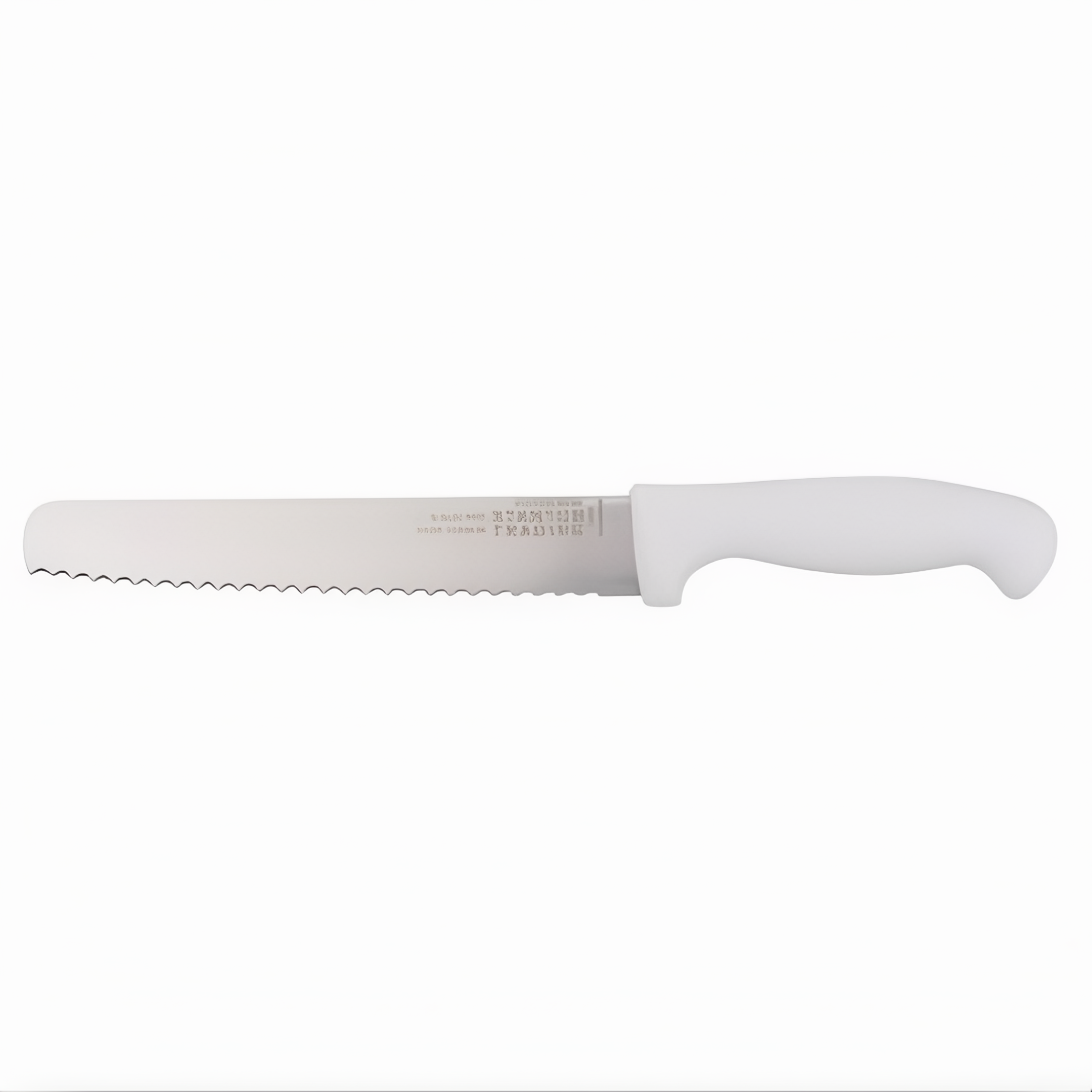 EcoQuality - Wholesale Kitchen/Utility Knife - Bread Knife, Serrated Edge, High-carbon steel, White Polypropylene Handle1