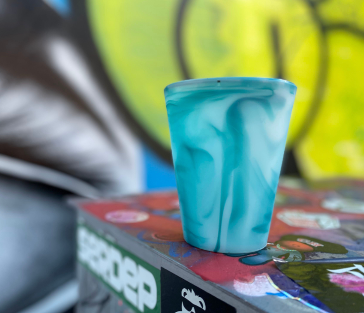 GoSili - Wholesale Drinking Glass/Cup - GoSili® 20oz Stackable Silicone Ocean Drinking Cup 4 Pack5