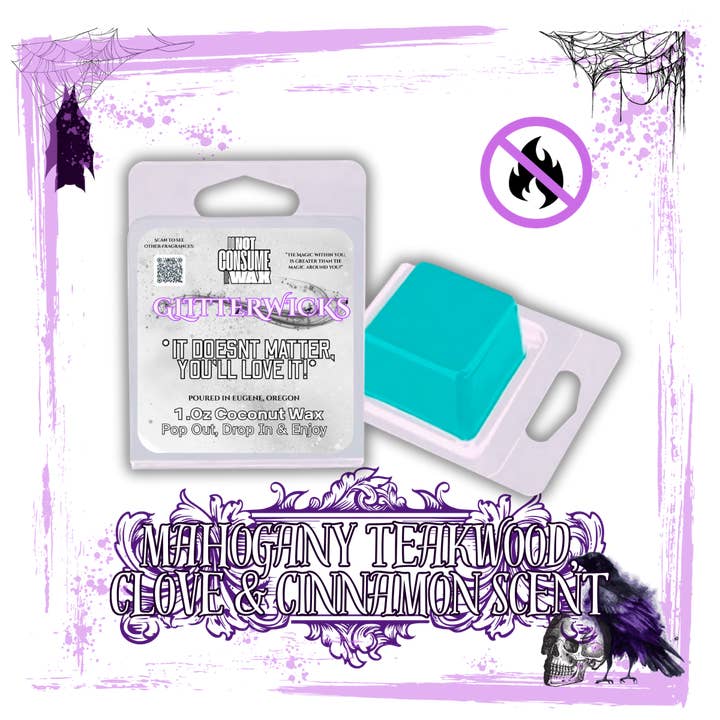 Niet Veilig Voor Ons: Mahonie Teakhout, Kruidnagel & Kaneel Geur Waxmelt voor wholesale door Glitterwicks