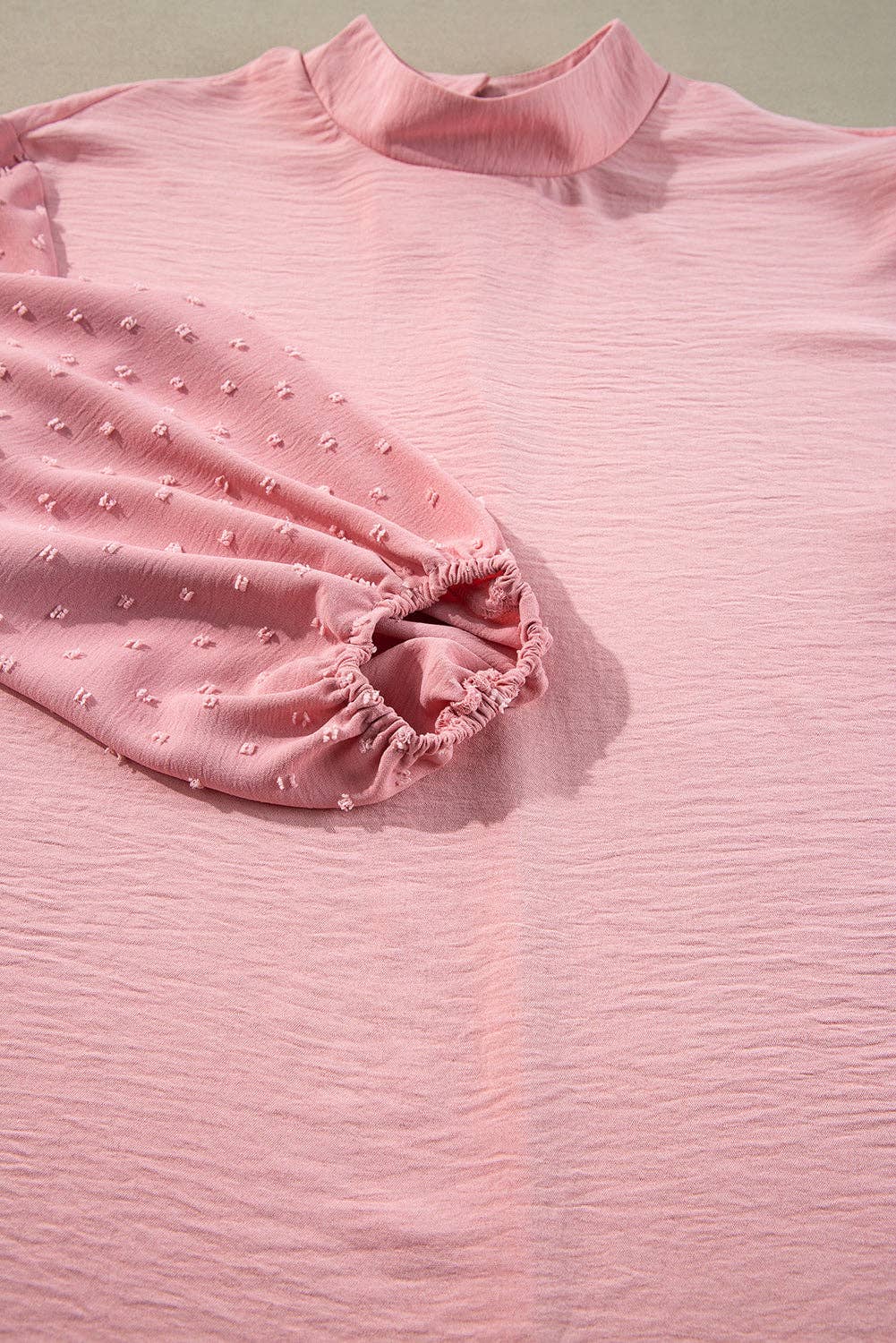 PRETTY BASH - Wholesale Blouse - Women's - Solid Swiss Dot Balloon Sleeve Blouse12