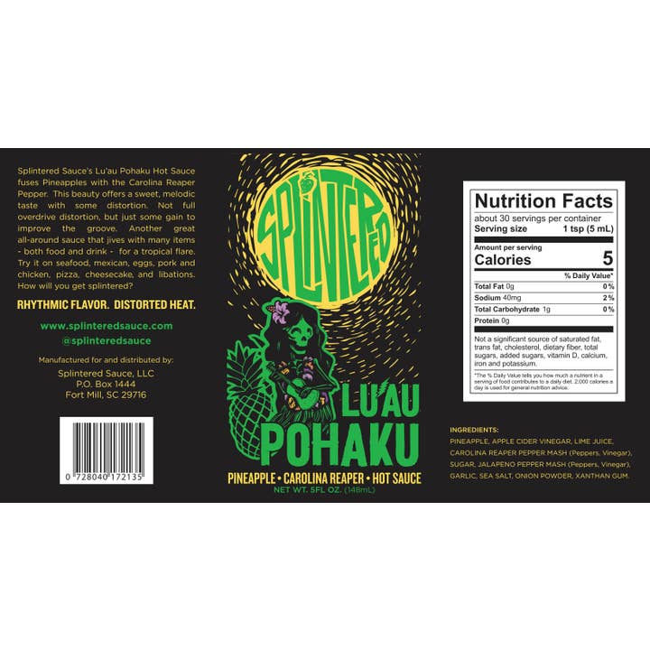 Splintered Sauce - Wholesale Hot Sauce - Lu’Au Pohaku Hot Sauce1