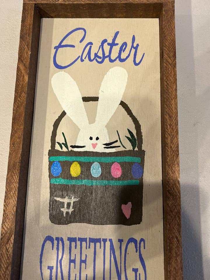 Påskhälsningar Målad Skylt för wholesale av Rae Ray's Decor & More