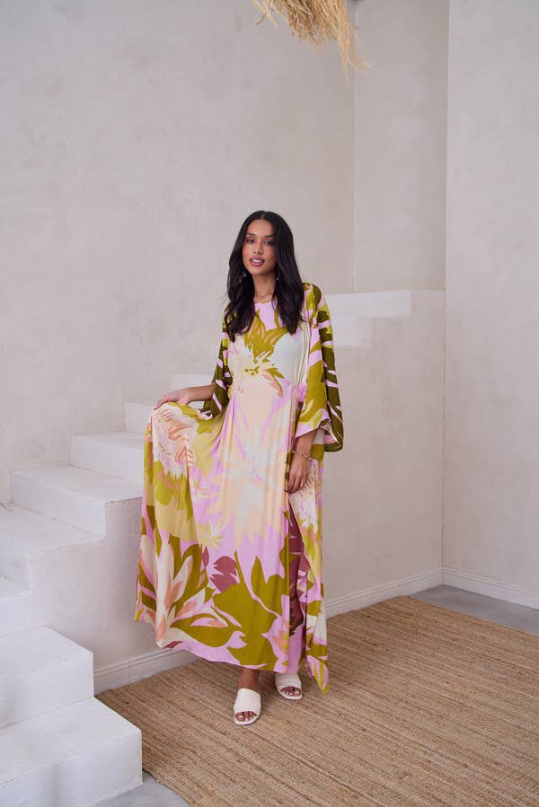 SAACHI - Wholesale Kaftan - Women's - Polychromatic Flowery Kaftan27