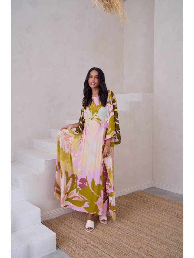 SAACHI - Wholesale Kaftan - Women's - Polychromatic Flowery Kaftan6