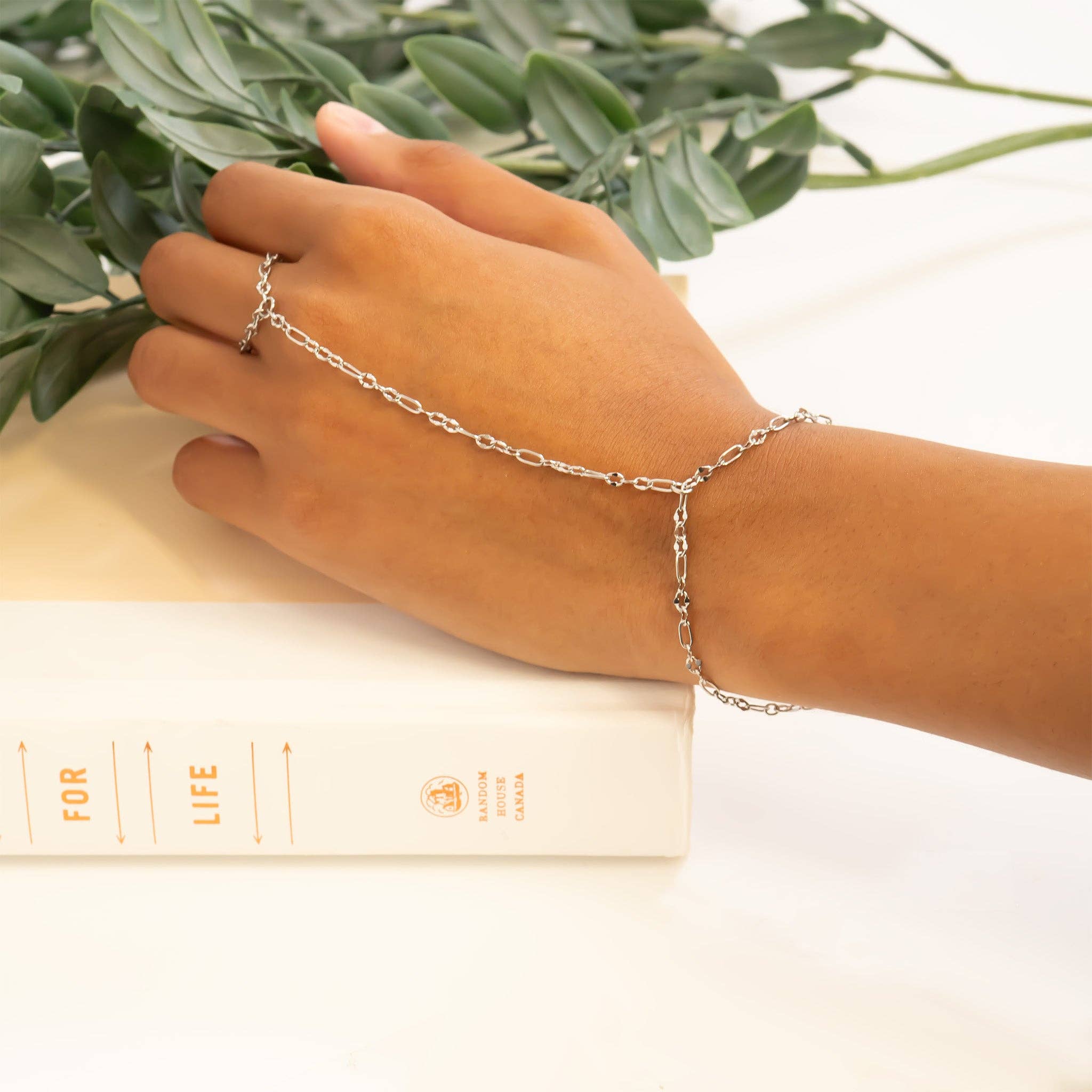 WJW - Wholesale Link & Chain Bracelet - 18K Gold PVD Stainless Steel Smooth Lip Hand Chain6