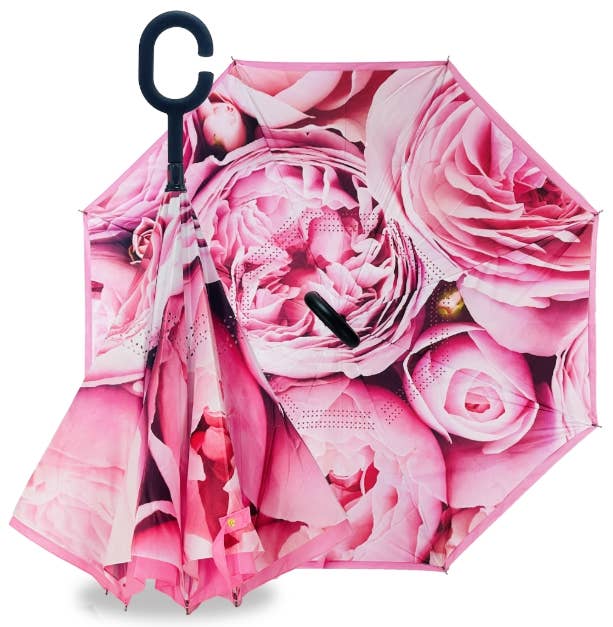 IOco Gift Designers - Wholesale Umbrella – Women's - IOco Reverse Umbrella - Rose Bloom