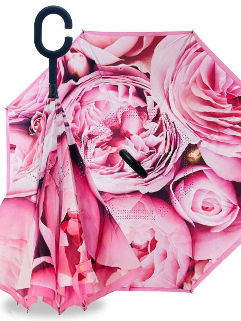 IOco Reverse Umbrella - Rose Bloom for wholesale by IOco Gift Designers