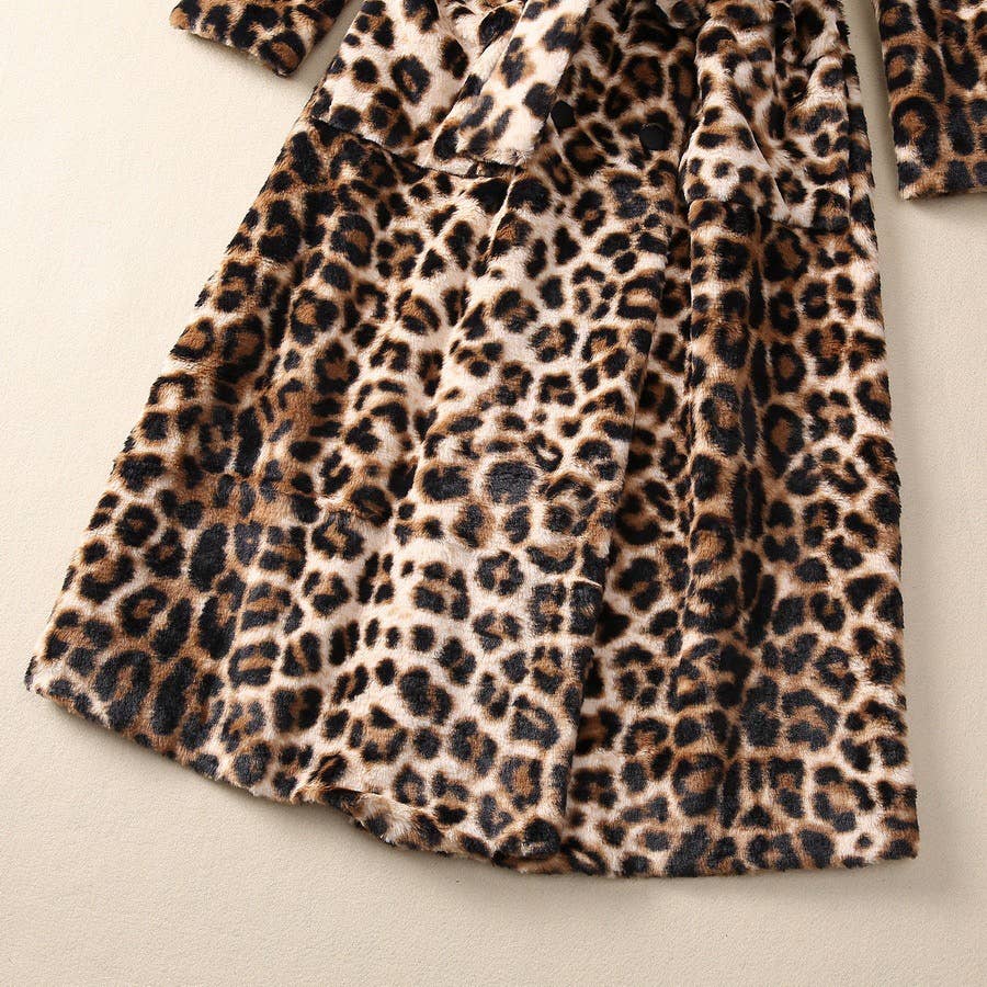 mehrfarbig SY335 Doppelreihiger Plüsch-Langmantel für den Winter mit Leopardenmuster für den Großhandel auf Faire5