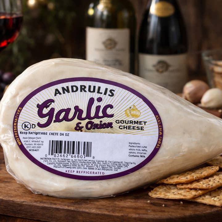 Andrulis Farmers Cheese Garlic & Onion for wholesale by Andrulis