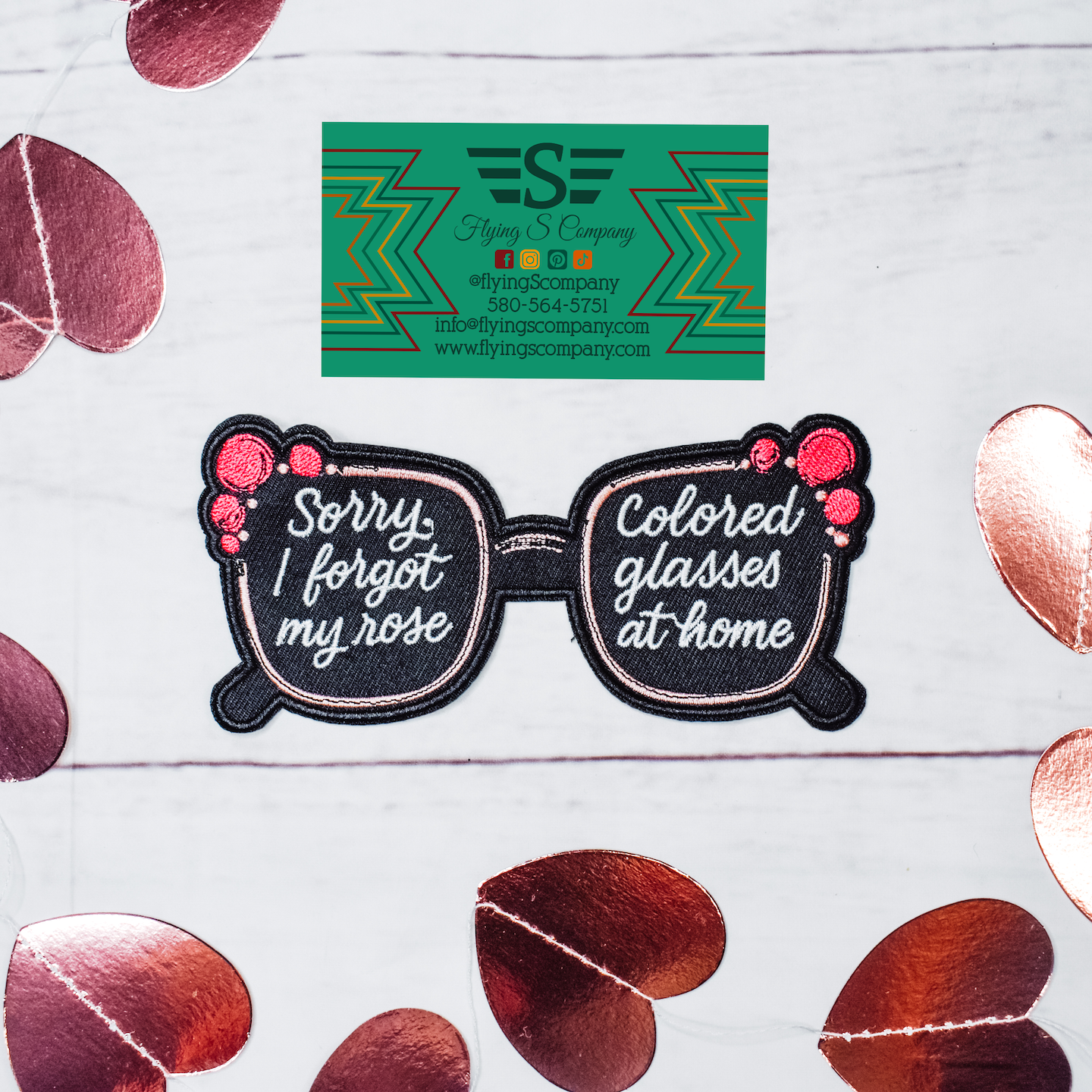 Flying S Company - Wholesale Patch - Rose Colored Glasses (Patch ONLY)1