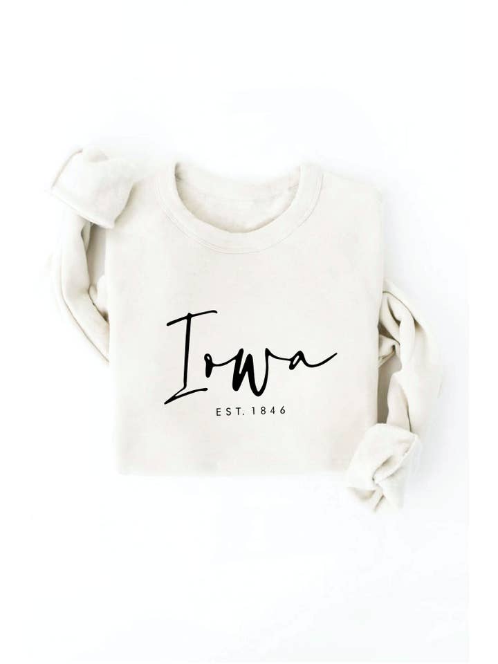 OAT COLLECTIVE - Wholesale Graphic Sweatshirt - Women's - IOWA EST. 1846 Graphic Sweatshirt