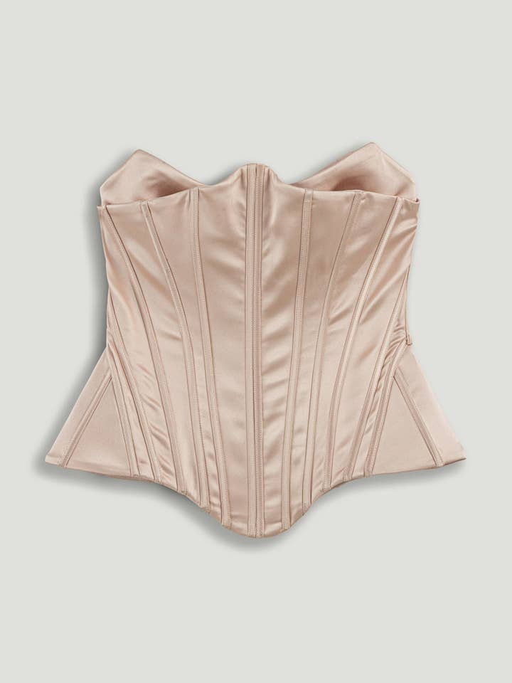 Sculpted Satin Corset Top for wholesale by NOCTURNE