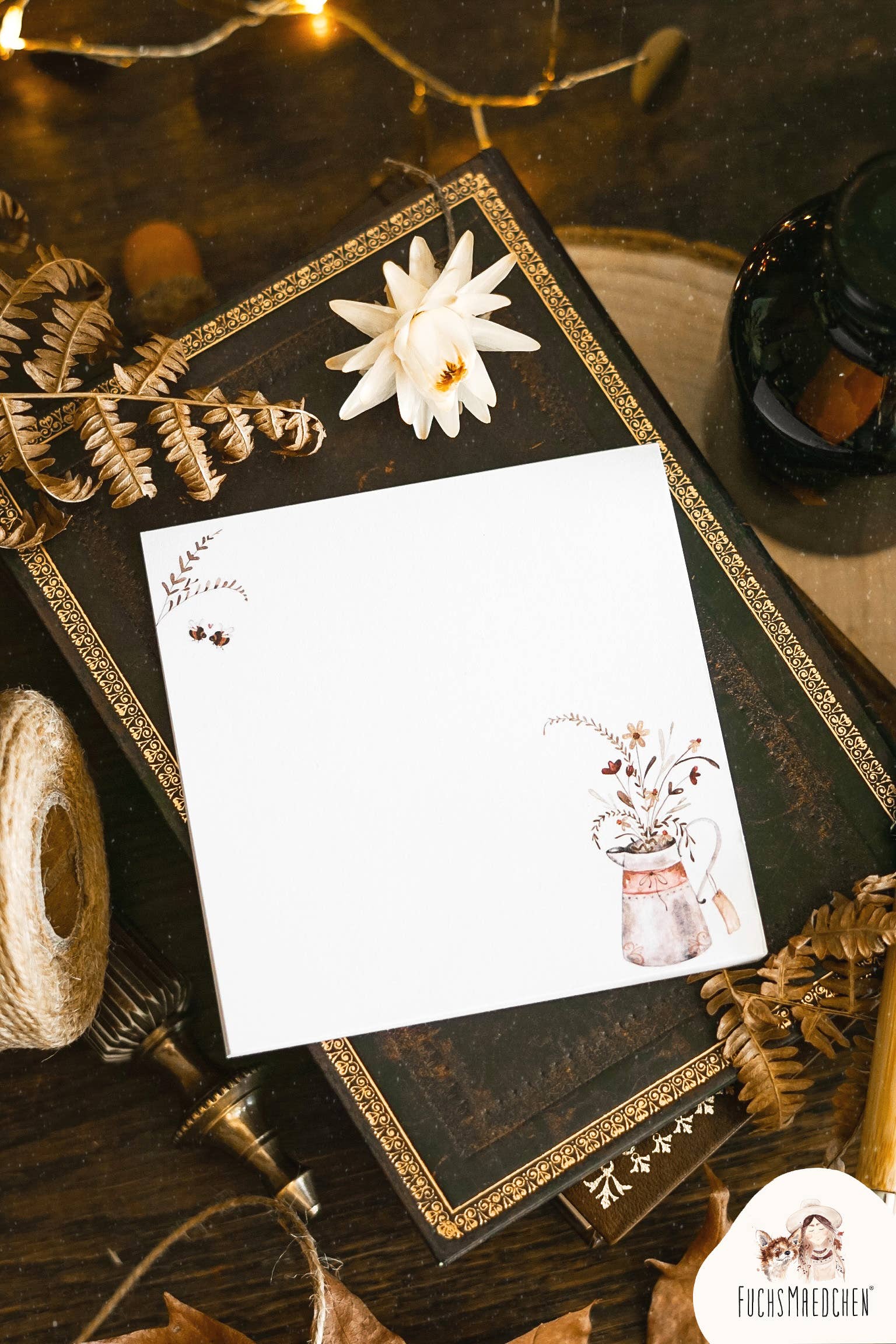 FuchsMaedchen - Wholesale Stationery/Notecard Set - Notepad flower jug0
