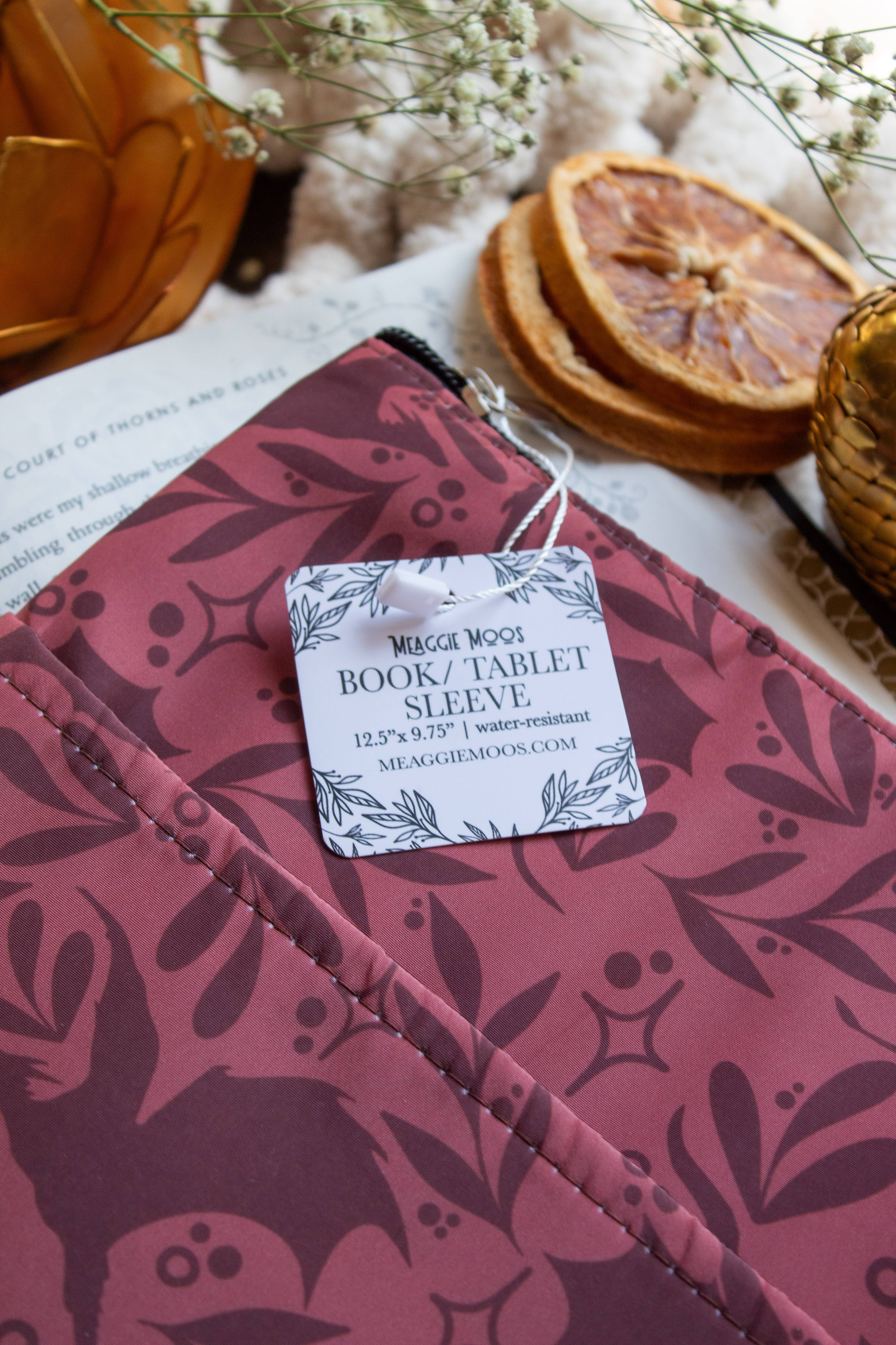 Meaggie Moos - Wholesale Book Cover - Book / Tablet Sleeve | Rust Dragons2