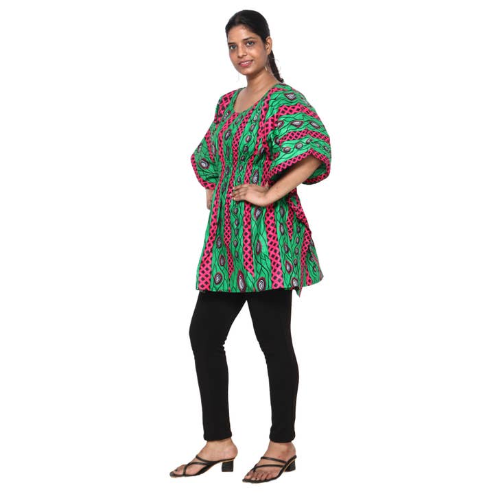 African Stars - Wholesale Kaftan - Women's - Women's Half Kaftan With Elastic Waist -- FI-P1443