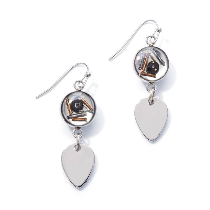 Guitar String Earrings: feat Pick for wholesale by Wear Your Music