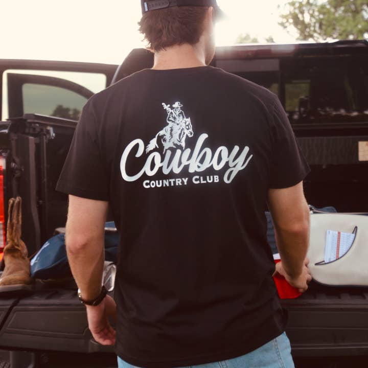 Cowboy Country Club - Wholesale Screen Printed T-Shirt - Men's - Cursive Club Graphic T-Shirt8