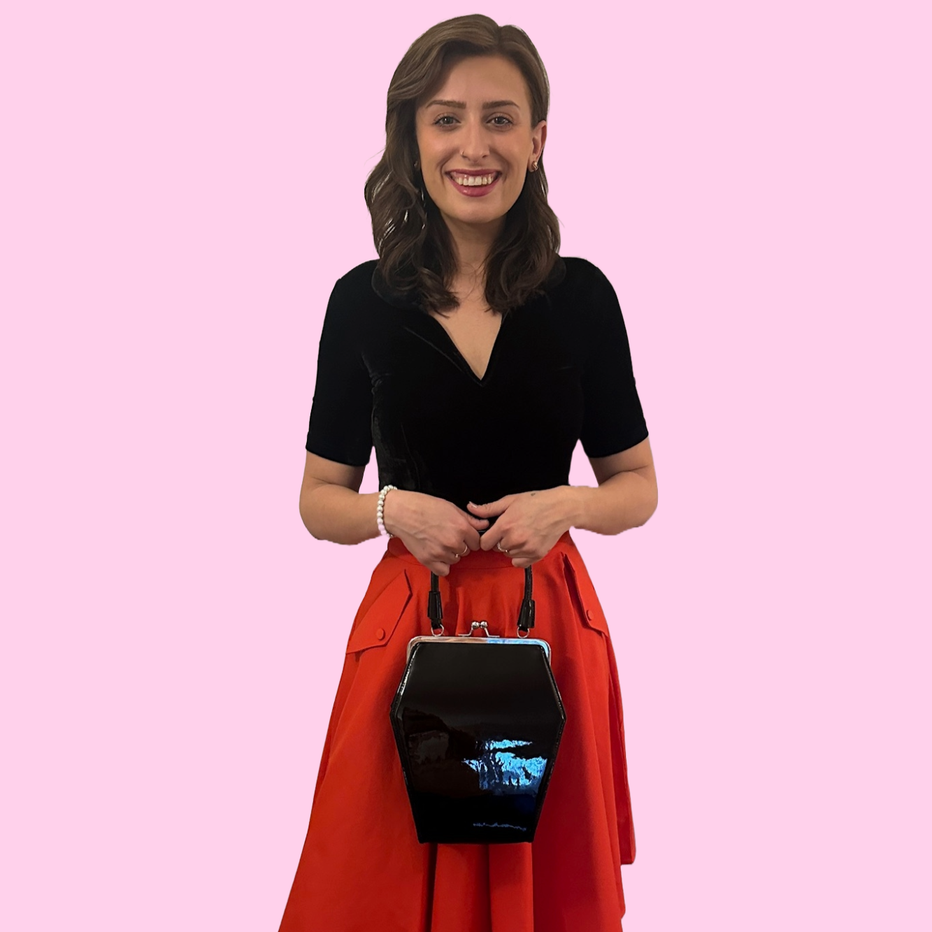 Tatyana Clothing - Wholesale Top Handle Bag - Women's - To Die For Purse in Patent Vegan Leather3