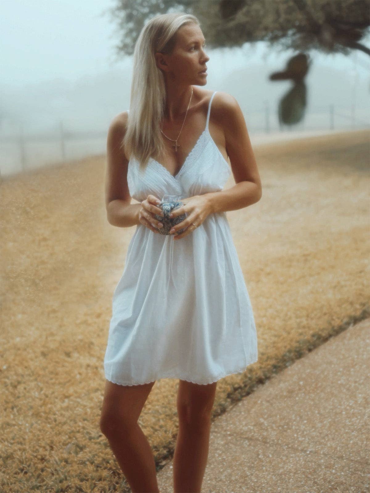 Jacaranda Living – wholesale Nightgown – Women’s – Julie White Cotton Nightgown7