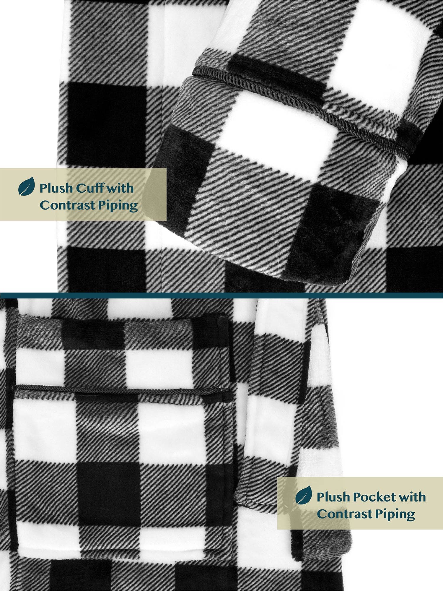 Pavilia - Wholesale Badjas - Heren - Herenbadjas van fleece met contrastpaspel18