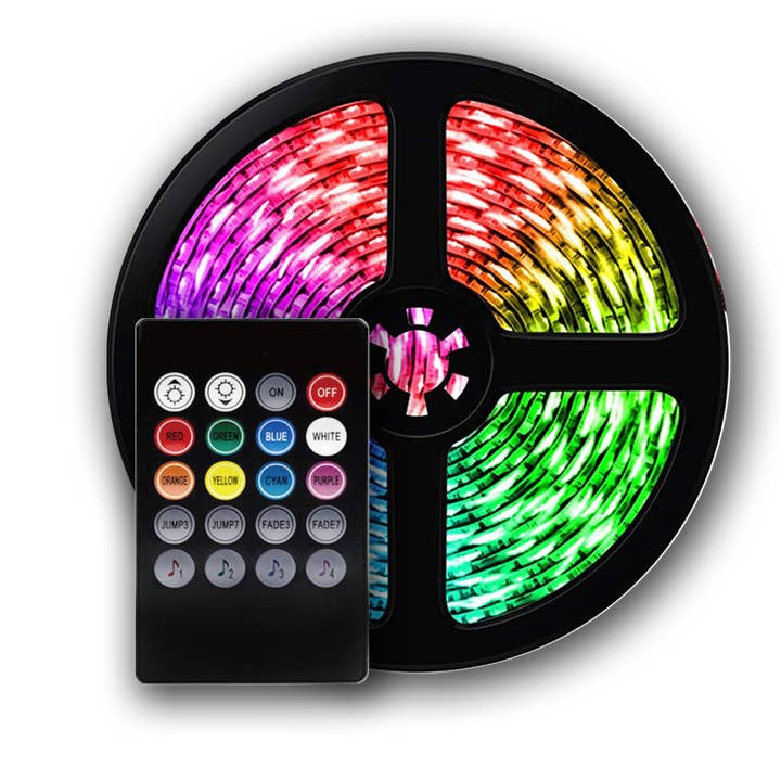 LAX Gadgets - Wholesale Light Bulb/Puck - Sound Activated Multi-Color LED Light Strips- 15/20/30/50 ft5