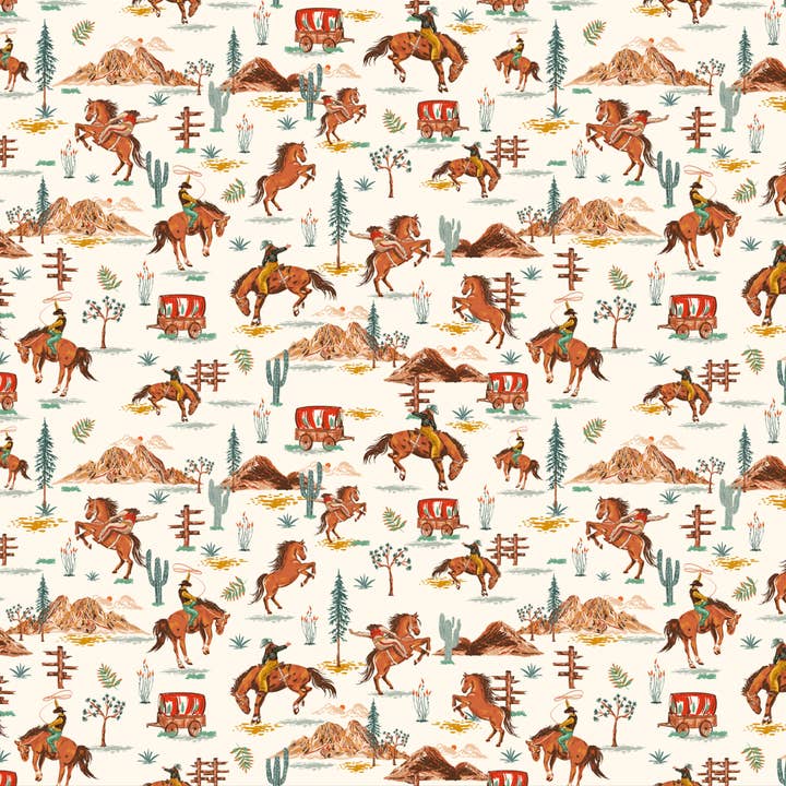 Västerländska cowboys rodeotapet, sömlöst mönsterväggmålning, överdimensionerad anpassad väggkonst, icke-vävd, icke-adhesiv, modern tapet, avtagbar för wholesale av Walloro Luxury Embossed Wallpaper