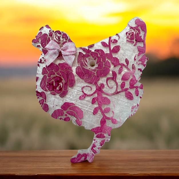 Farmhouse Floral Chicken for wholesale by Painted Feather Scents