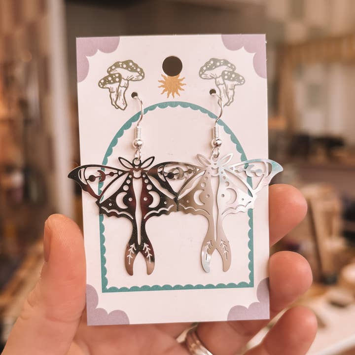 Golden Moth Earrings for wholesale by Betty Ratbag