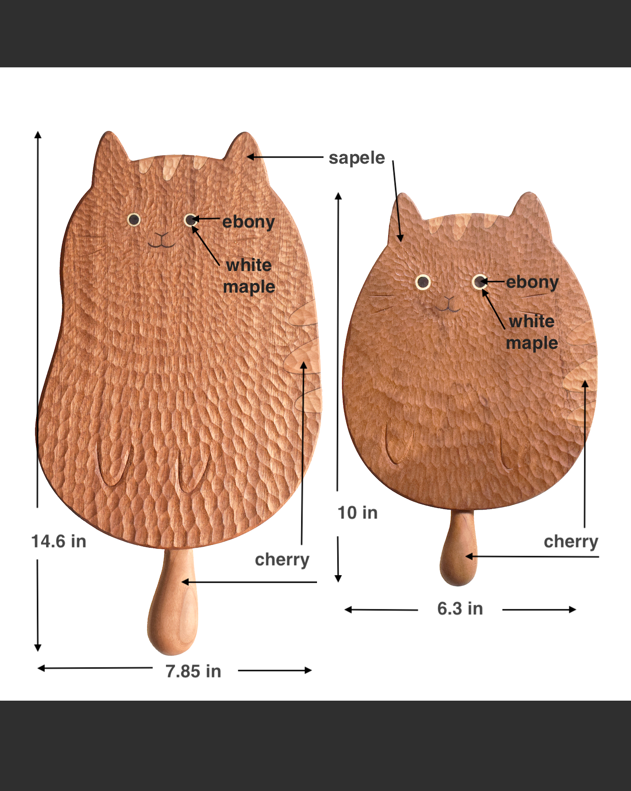 Senser Woodcraft – wholesale Decorative plate/dish/bowl – Hand Carved Serving Board - Cute cat /Handmade6