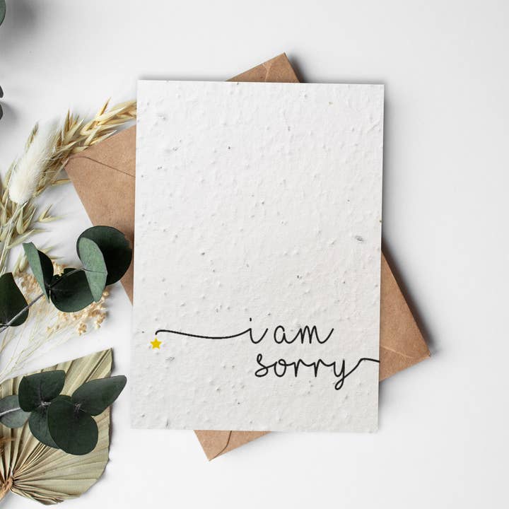 A6 Seed Paper hälsningskort - Star - Tyvärr för wholesale av Little Green Paper Shop