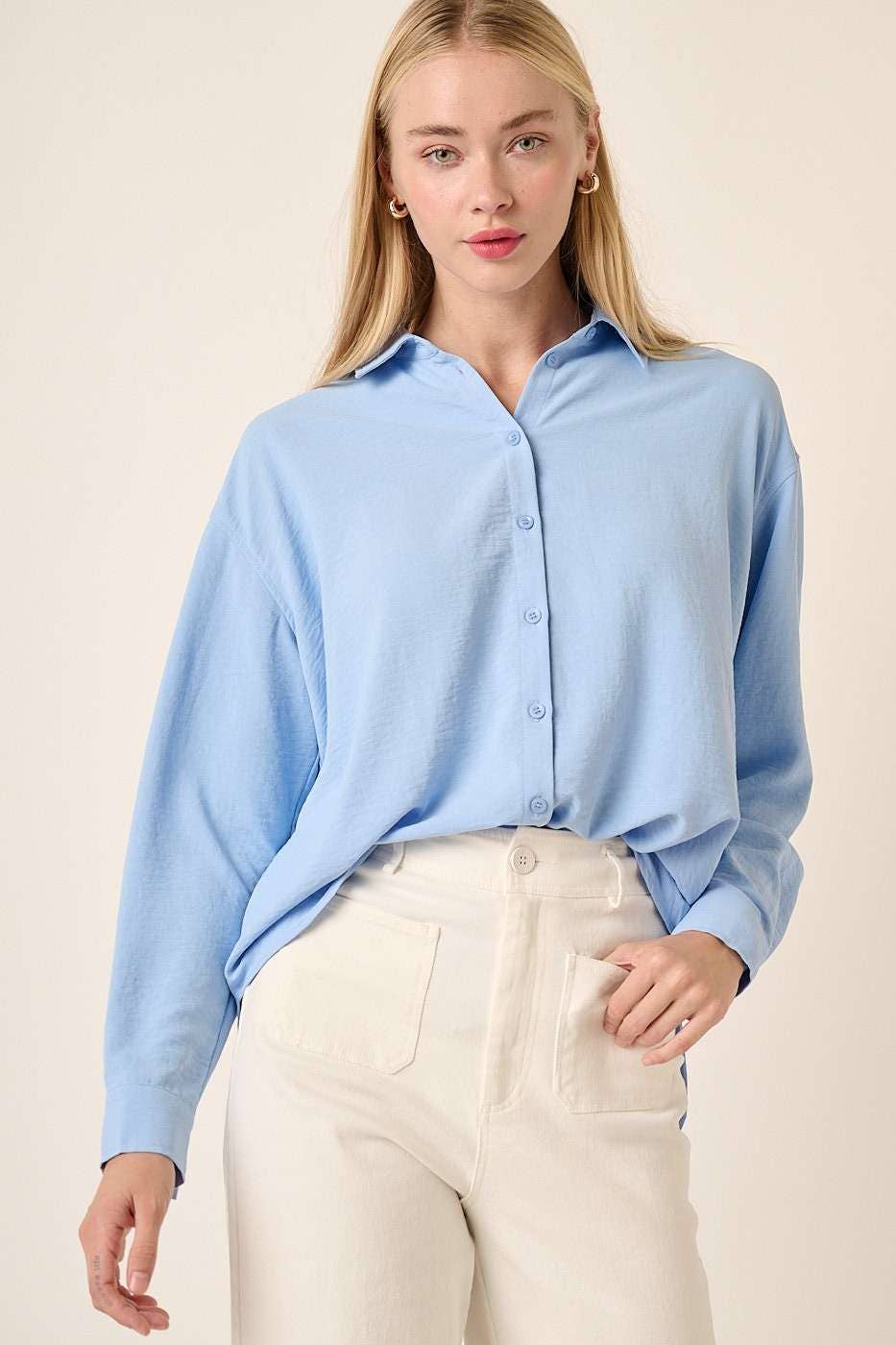 mittoshop - Wholesale Button Down Shirt - Women's - AIRFLOW BUTTON DOWN LONG SLEEVE SHIRT6
